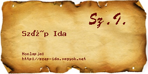 Szép Ida névjegykártya